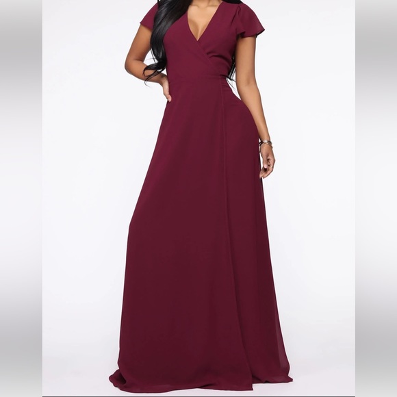 Fashion Nova Dresses Nwt Fashion Nova Wendy Wrap Maxi Dress Poshmark